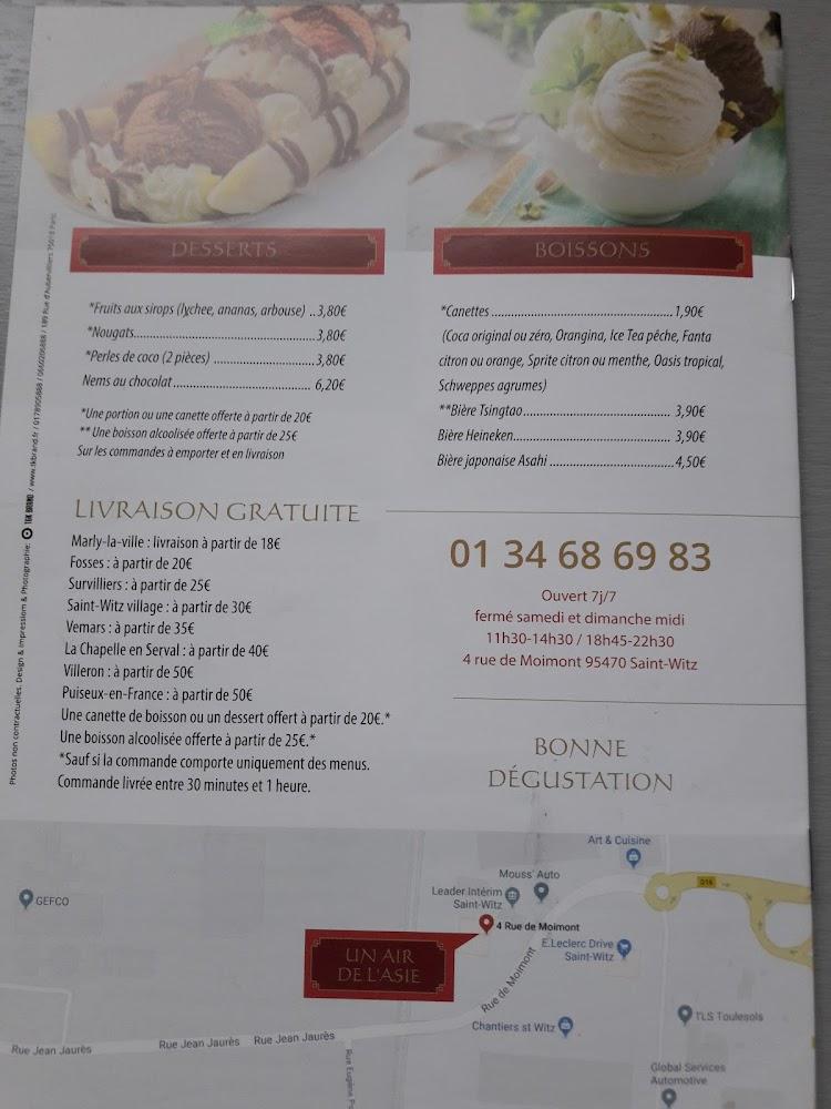 Un Air De L'asie - Menu Image 2